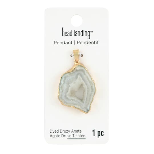 12 Pack: Dyed Natural Druzy Agate Pendant by Bead Landing™